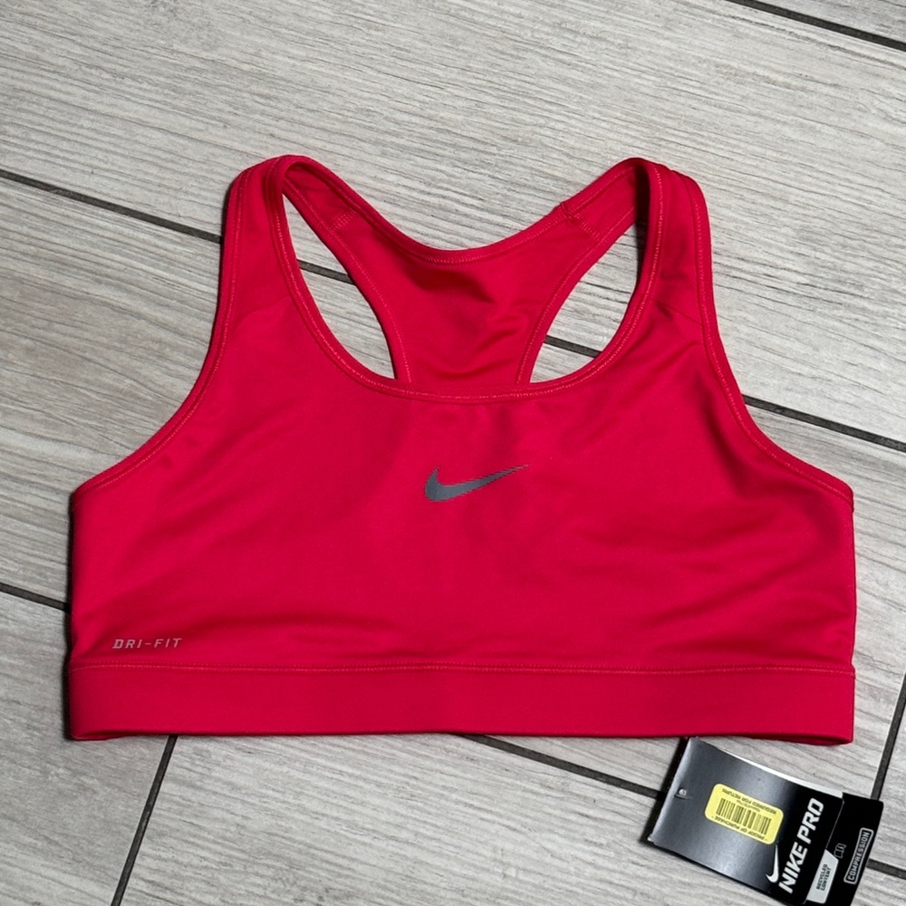Nike Women's Dri-FIT Sports Bra - Red Large